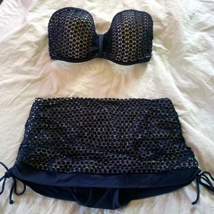 Panache figure flattering 2 piece swim suit.